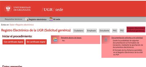 Sede Electrónica UGR 